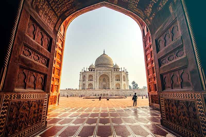The iconic Taj Mahal in perspective, Agra