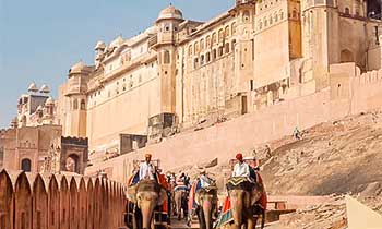 The rugged, 8th century Amber Fort.